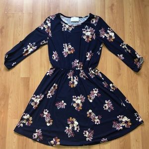 Stitch Fix Navy Blue Floral Dress